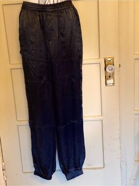 Men's Navy Elastic-Waist Casual Pants